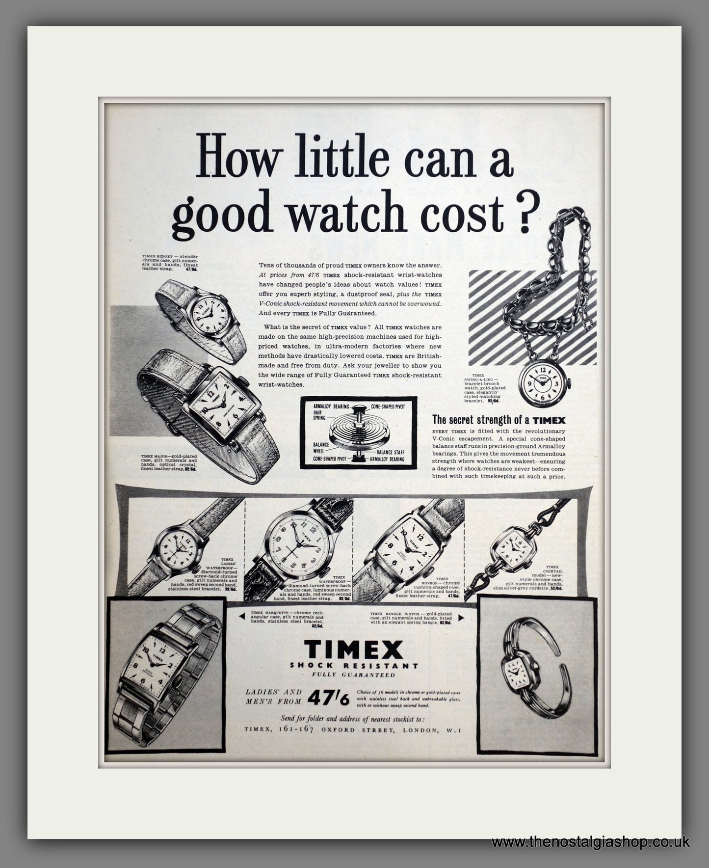 Timex Watches. Original Advert 1951 (ref AD301248)