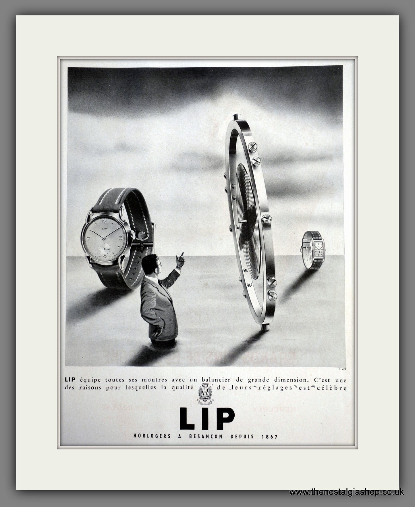 LIP Watches. Original French Advert 1948 (ref AD301261)