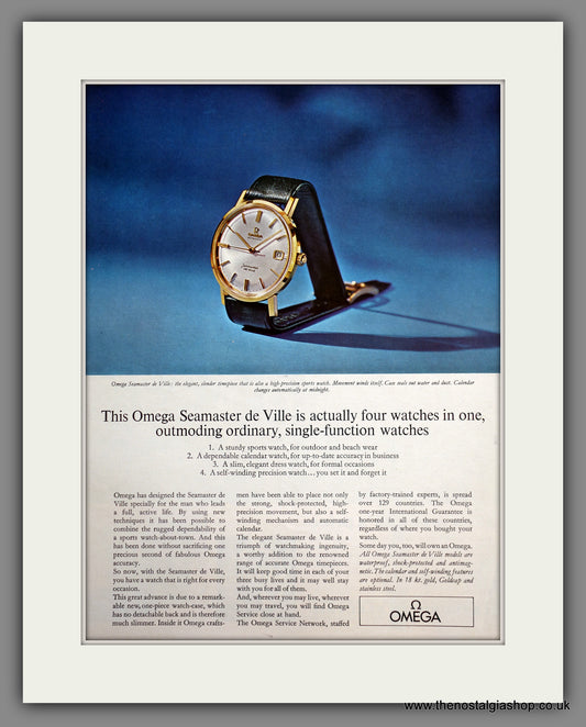 Omega Seamaster De Ville Watches. Original Advert 1964 (ref AD301181)