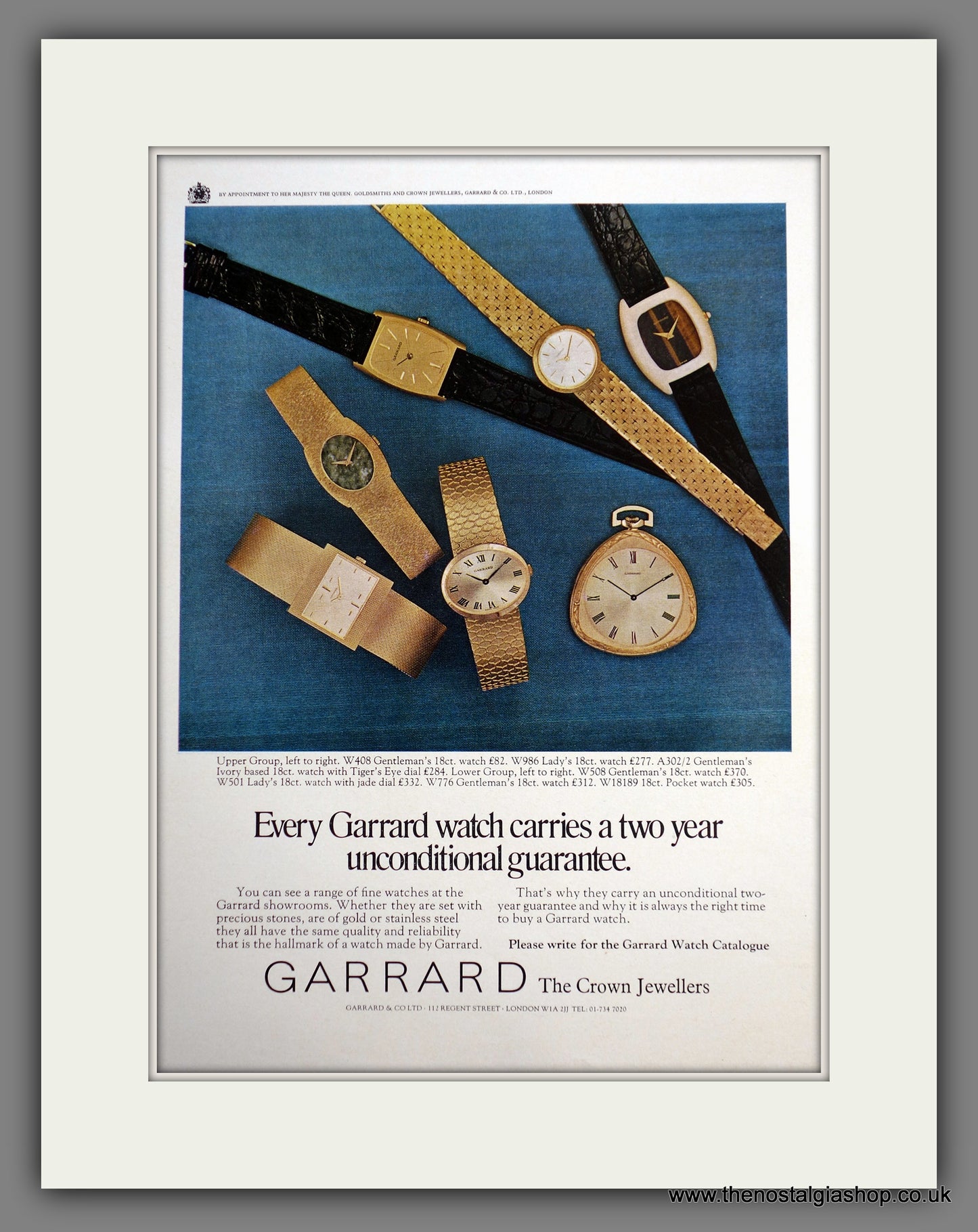 Crown Jewellers Garrard  Original Advert 1970 (ref AD301269)