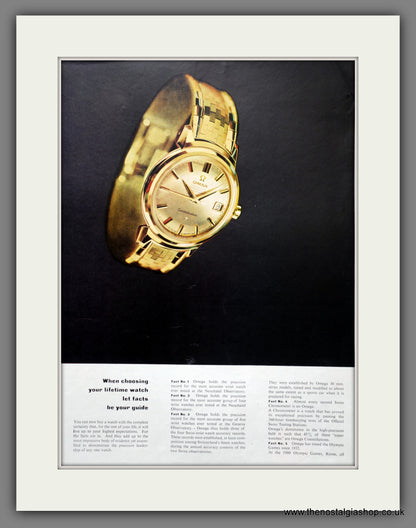 Omega Constellation Calendar Watches.  Original Double Advert 1960 (ref AD301284)