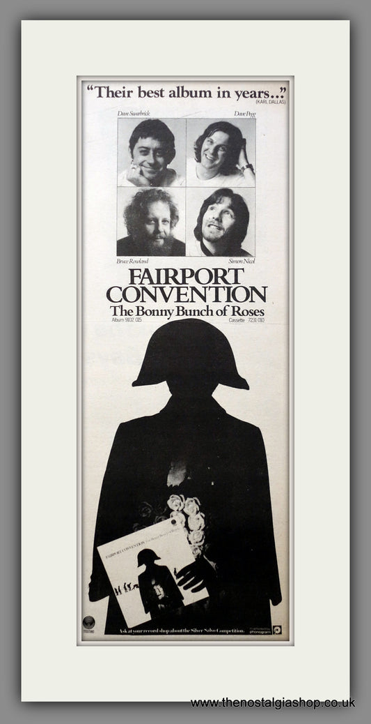 Fairport Convention The Bonny Bunch Of Roses. Original Advert 1977 (ref AD200503)