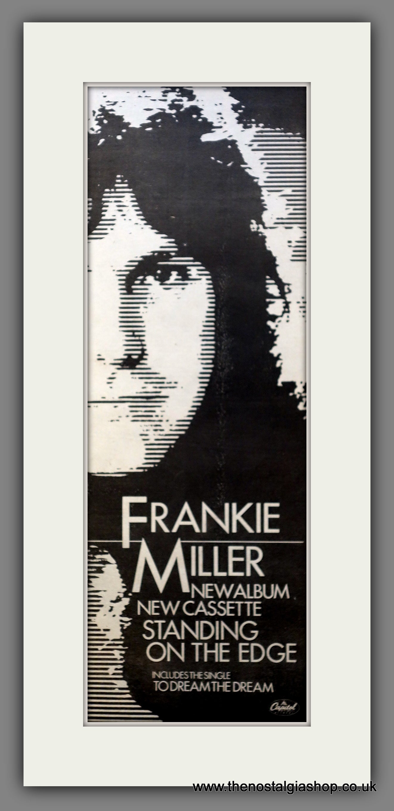 Frankie Miller Standing On The Edge. Original Advert 1982 (ref AD200517)