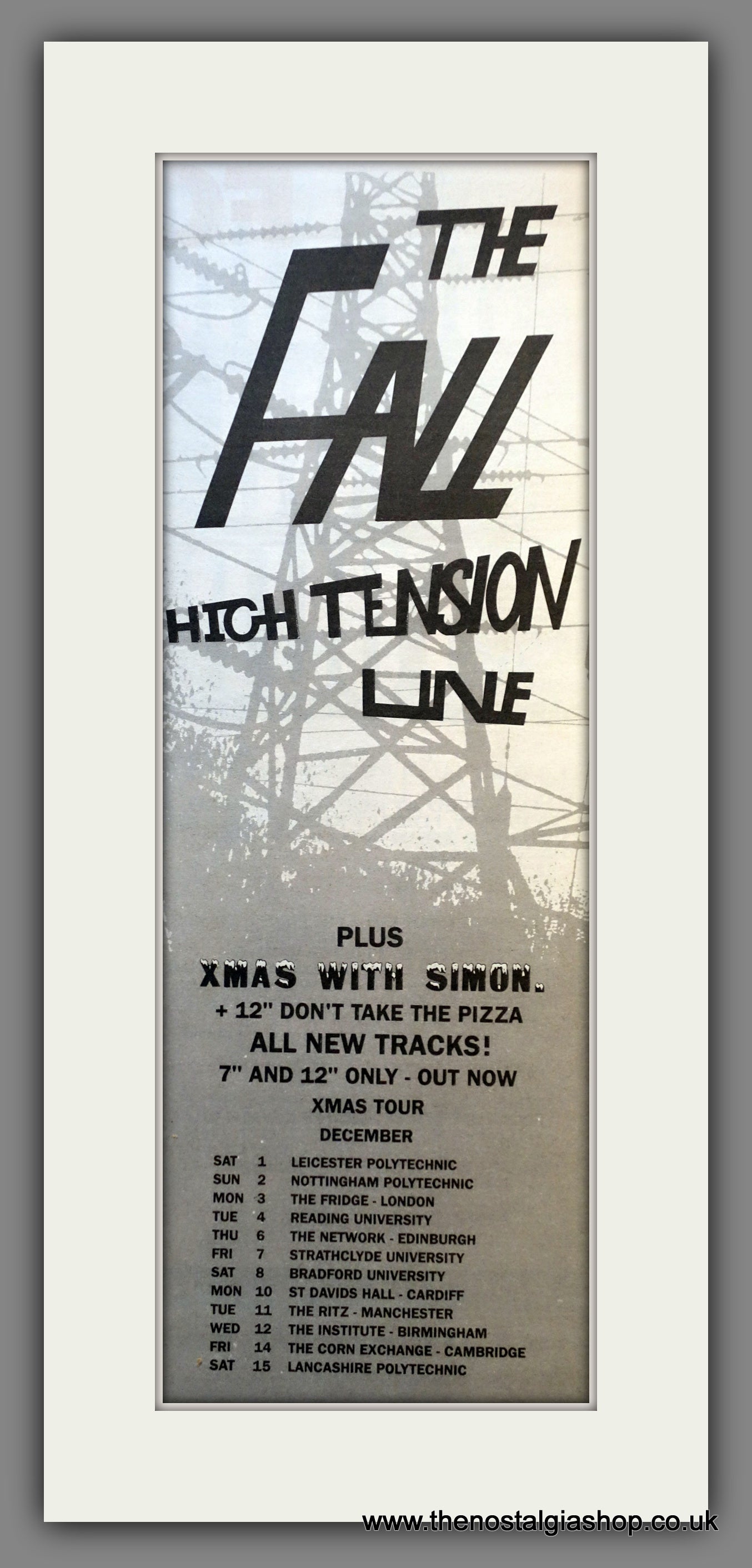 Fall (The) High Tension Line. Original Advert 1990 (ref AD200528)