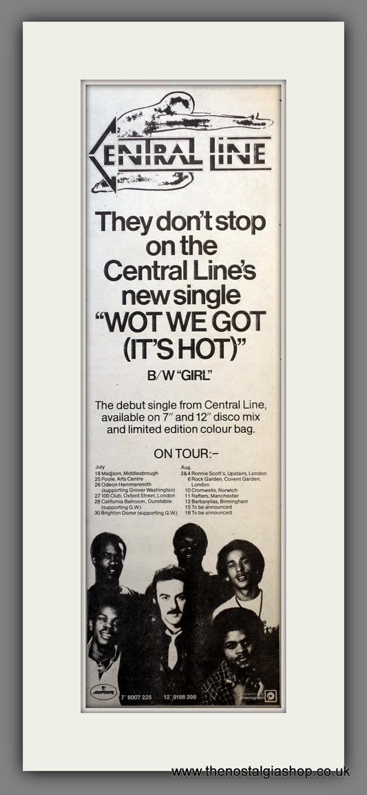 Central Line Wot We Got (It's Hot). Original Advert 1979 (ref AD200534)