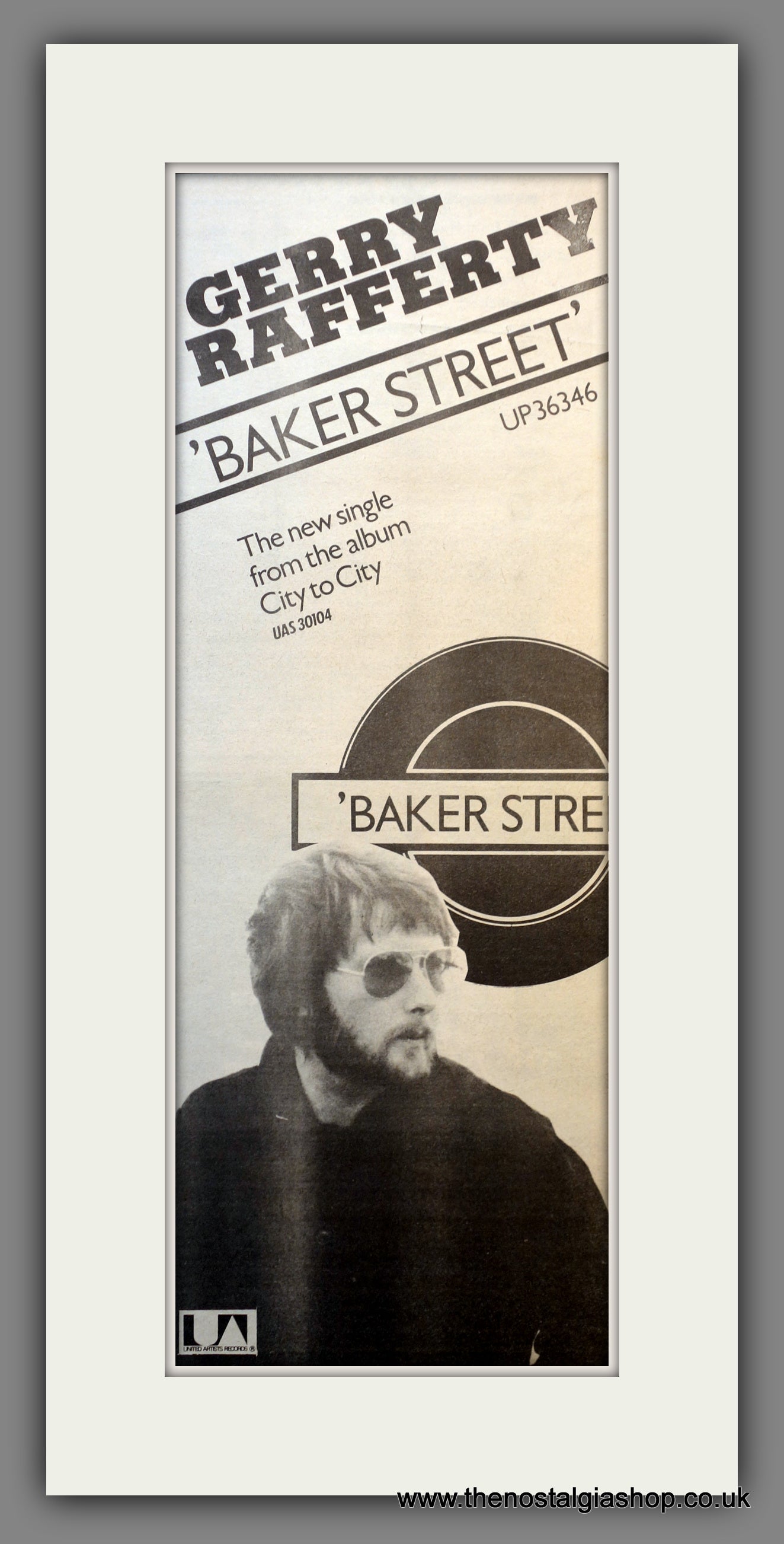 Gerry Rafferty Baker Street.  Original Advert 1978 (ref AD200536)