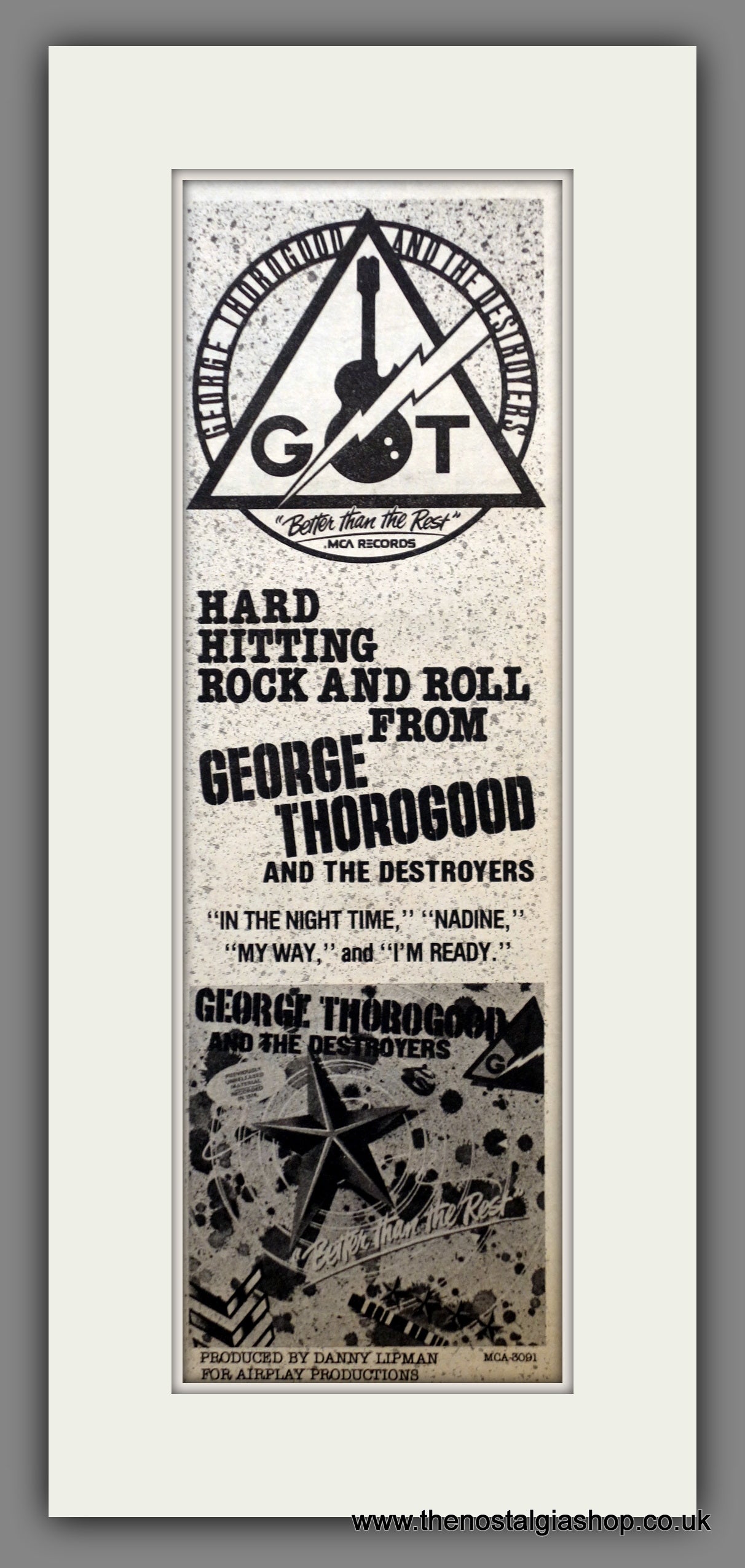 George Thorogood And The Destroyers Better Than The Rest.  Original Advert 1979 (ref AD200545)