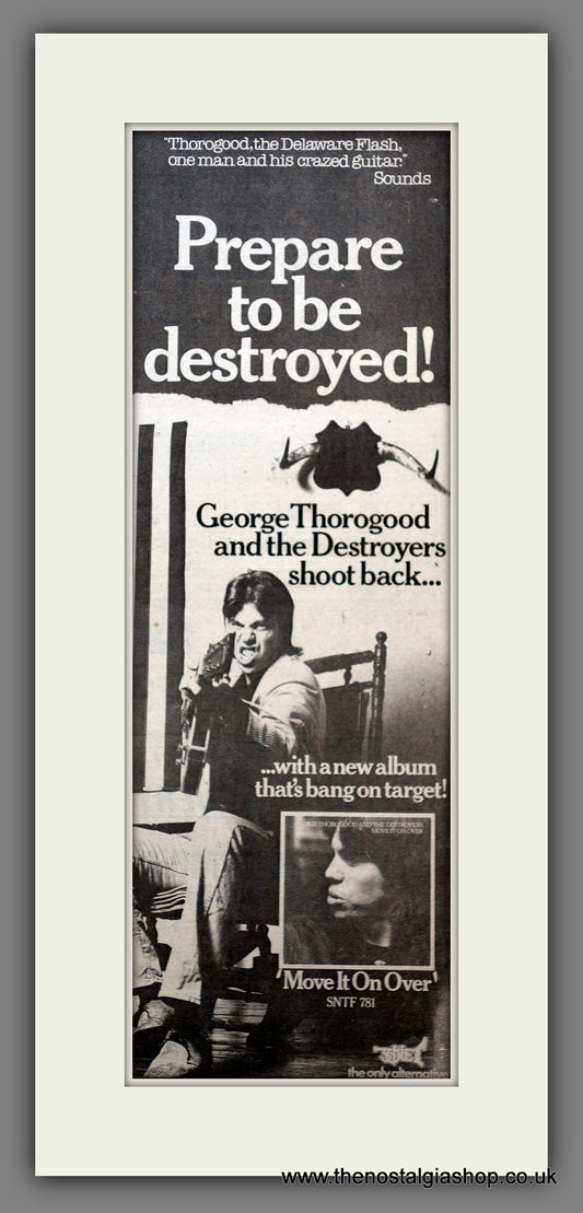 George Thorogood And The Destroyers Move It On Over.  Original Advert 1978 (ref AD200546)