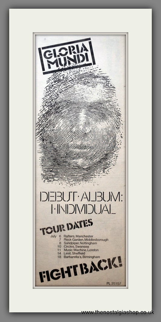 Gloria Mundi Individual.  Original Advert 1978 (ref AD200562)