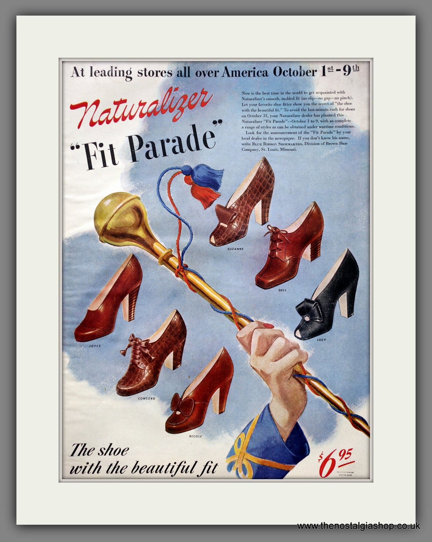 Naturalizer Shoes. Original advert 1943 (ref AD301110)