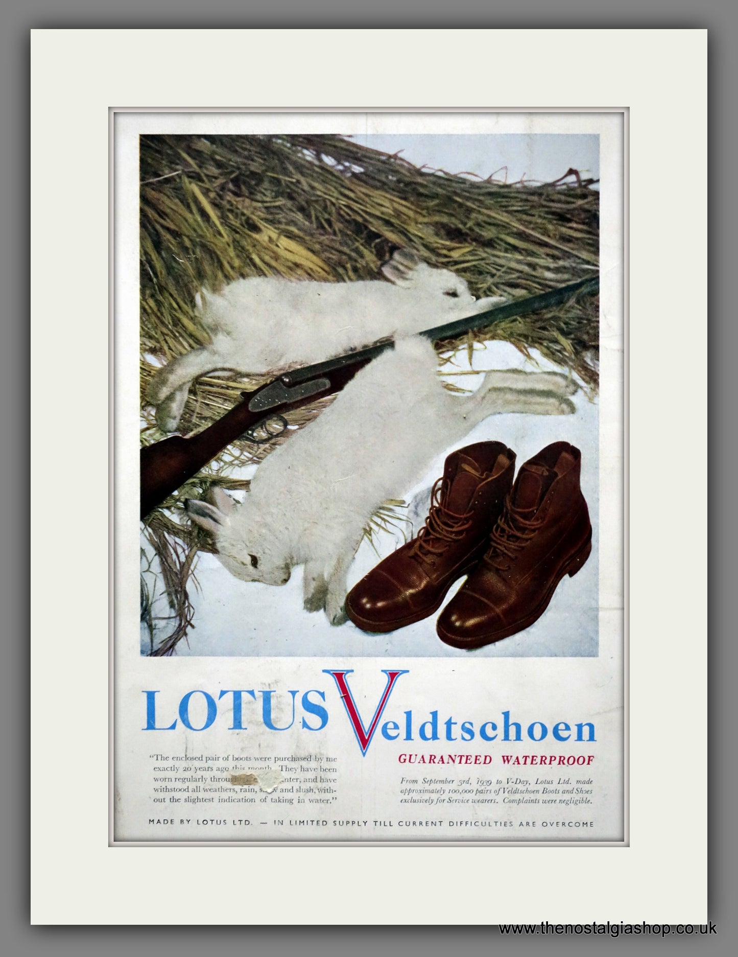 Lotus Veldtschoen Boots & Shoes.  Original Vintage Advert 1946 (ref AD301130)