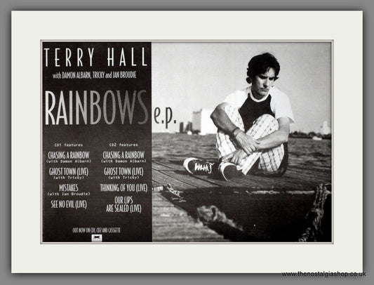 Terry Hall, Rainbows. 1995 Original Advert (ref AD60913)