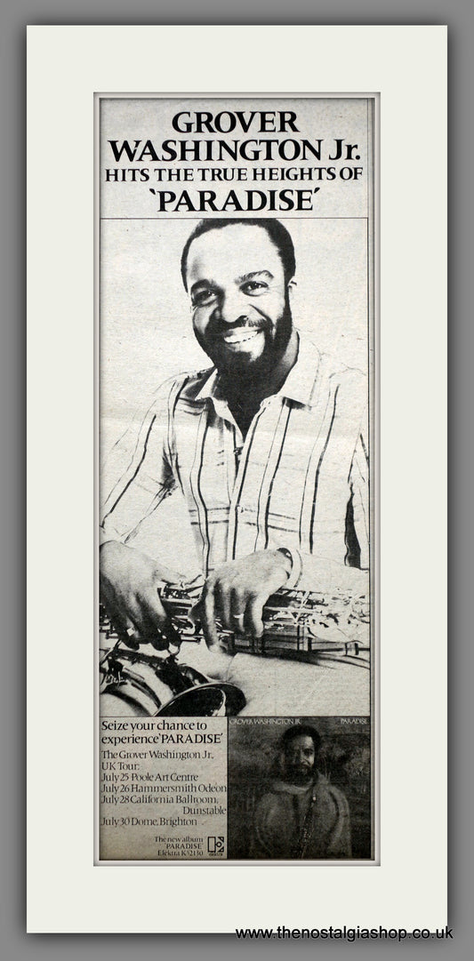 Grover Washington Jr Paradise.  Original Advert 1979 (ref AD200587)