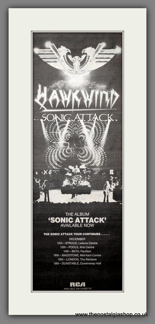 Hawkwind Sonic Attack.  Original Advert 1981 (ref AD200591)