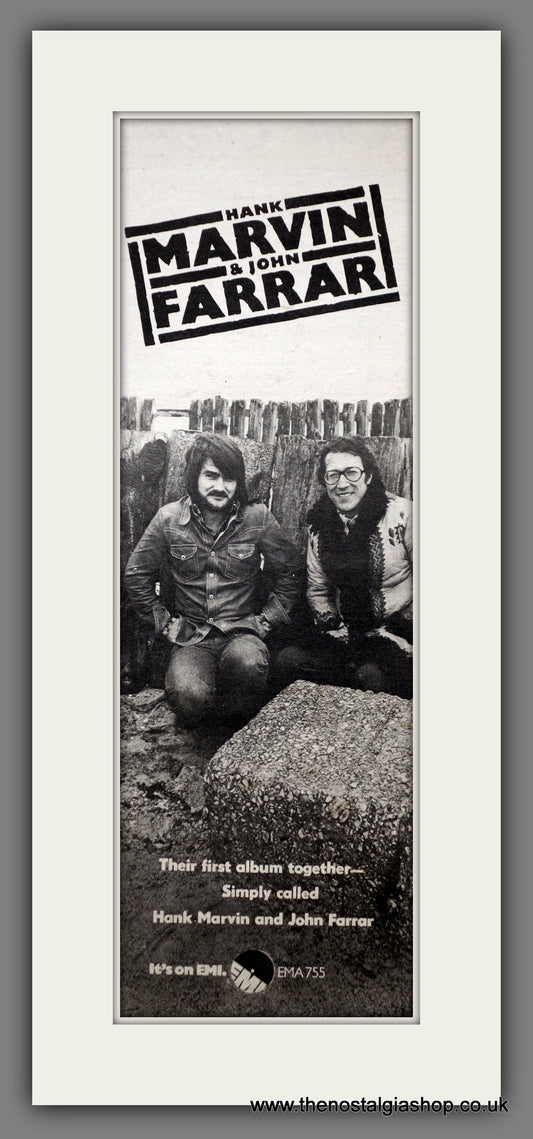 Hank Marvin & John Farrar First Album.  Original Advert 1973 (ref AD200600)