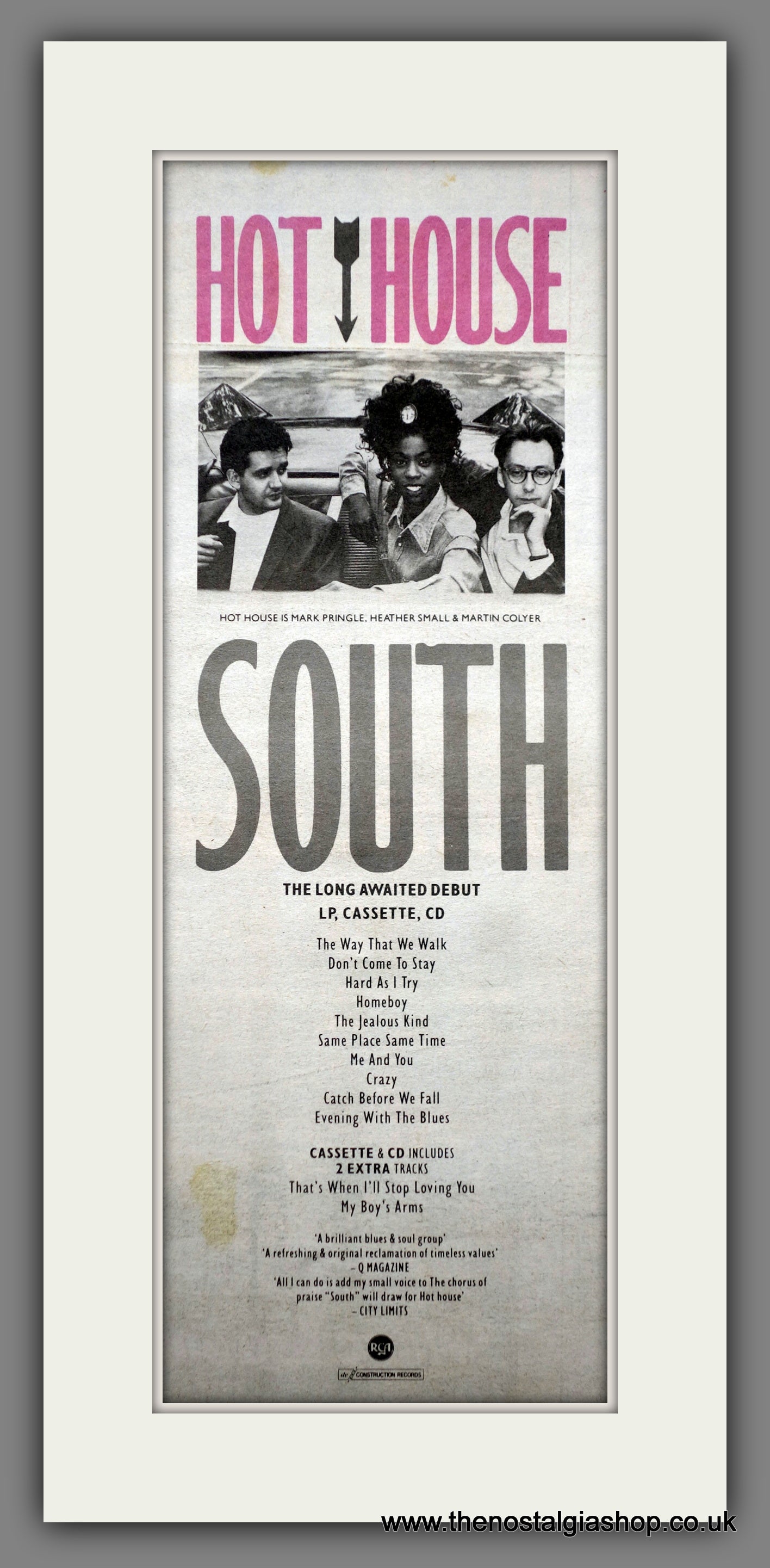 Hot House South.  Original Advert 1988 (ref AD200601)