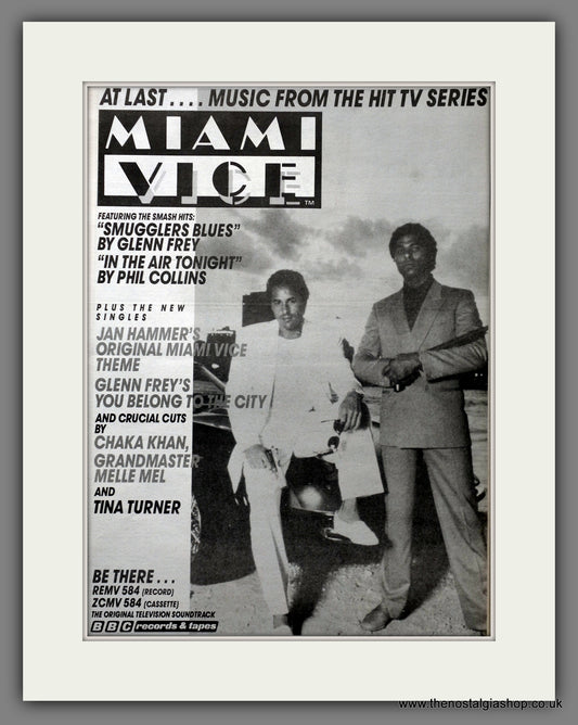 Miami Vice Soundtrack. Original Advert 1985 (ref AD15590)