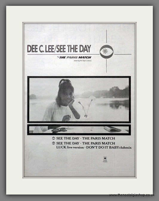 Dee C. Lee /See The Day The Paris Match. Original Advert 1985 (ref AD15592)