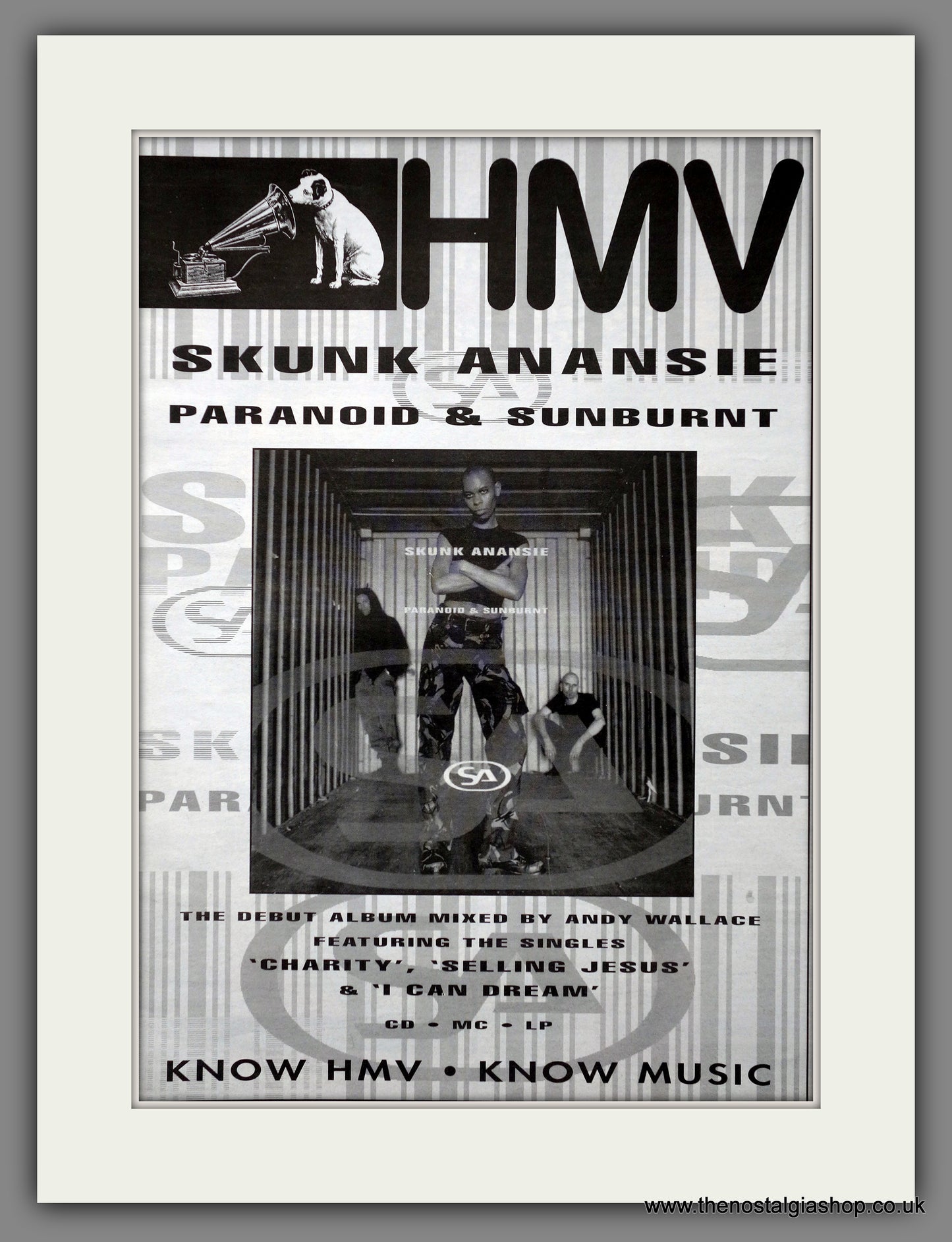 Skunk Anansie Paranoid & Sunburnt. Original Advert 1995 (ref AD15602)