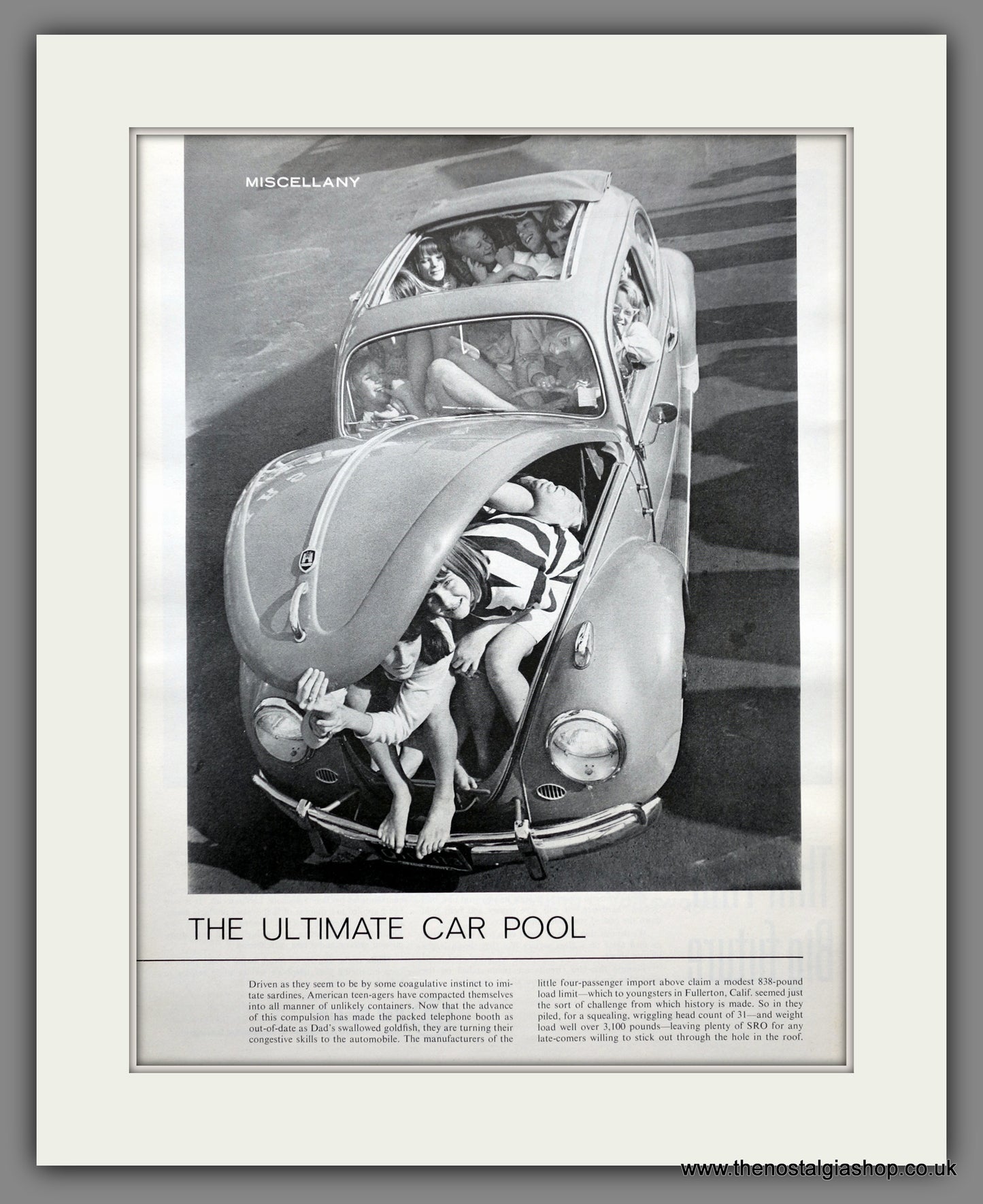 Volkswagen Beetle. 1964 Large Original Advert (ref AD301148)