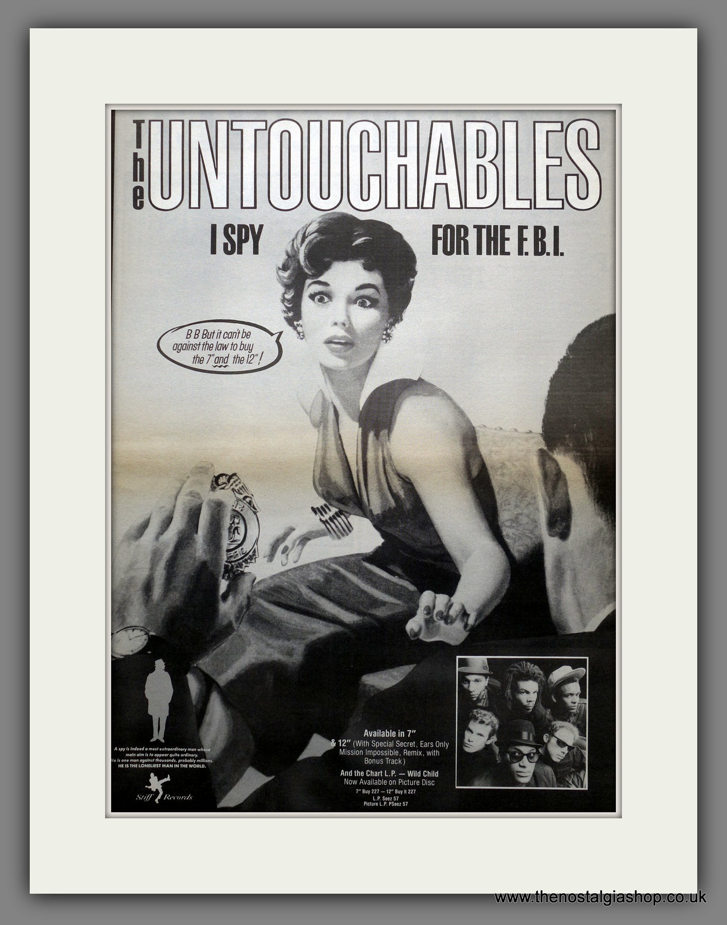 Untouchables (The) I Spy For The F.B.I. Original Advert 1985 (ref AD15459)