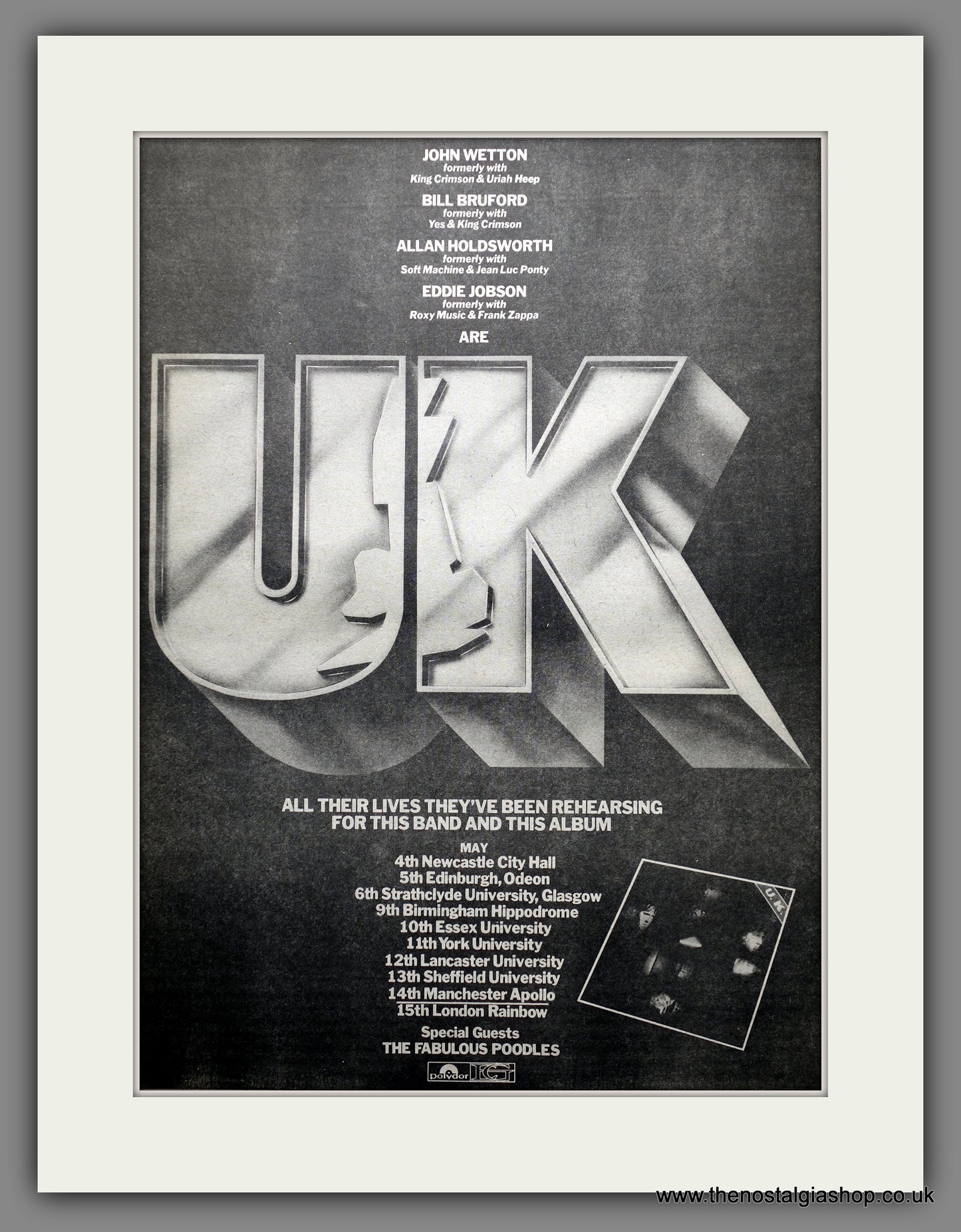 UK Tour Dates. Original Advert 19978 (ref AD15464)