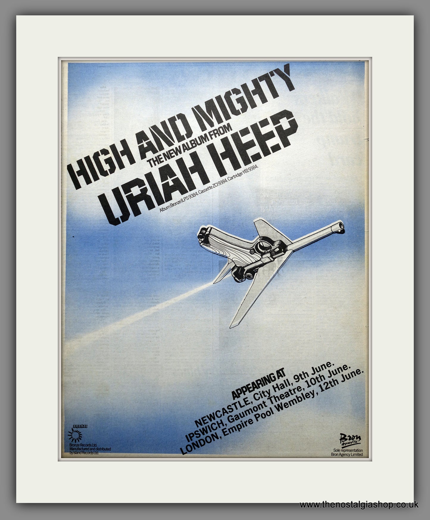 Uriah Heep High And Mighty. Original Advert 1976 (ref AD15473)