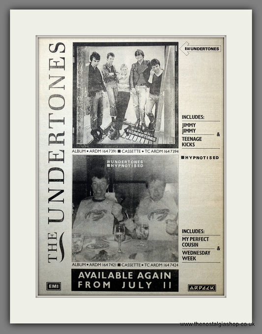 Undertones (The) Hypnotised . Original Advert 1983 (ref AD15481)