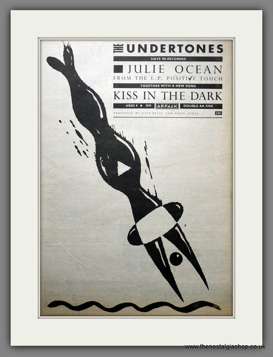 Undertones (The) Julie Ocean, Kiss In The Dark. Original Advert 1981 (ref AD15484)