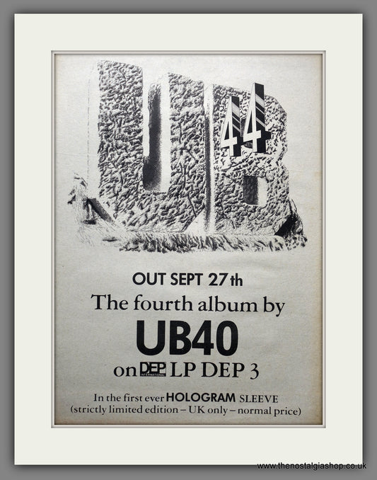 UB40 UB44. Original Advert 1982 (ref AD15491)