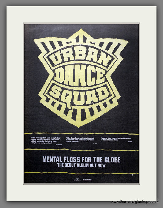 Urban Dance Squad Mental Floss For The Globe. Original Advert 1990 (ref AD15492)