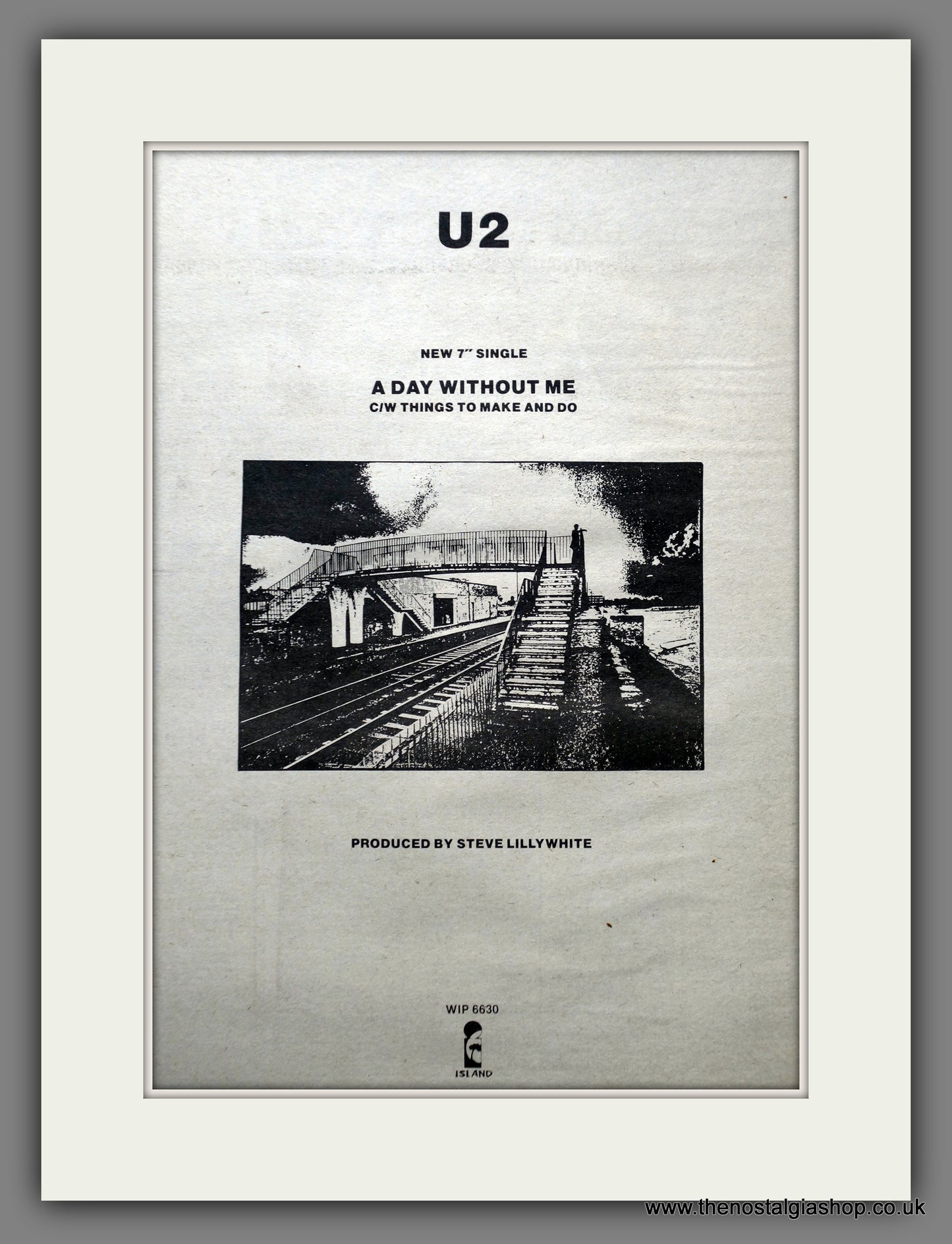 U2 A Day Without Me. Original Advert 1980 (ref AD15505)