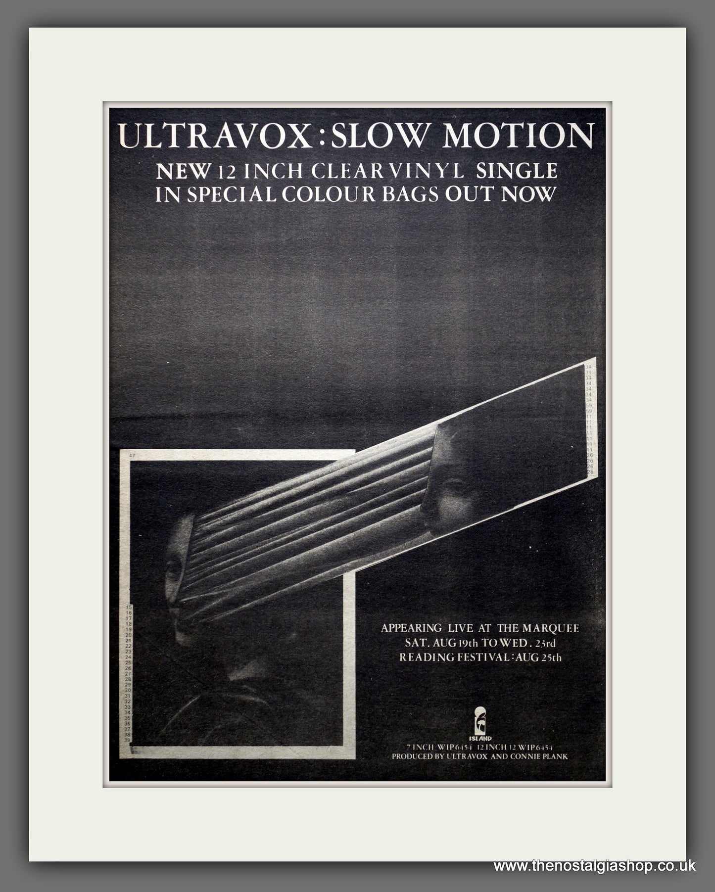 Ultravox  Slow Motion. Original Advert 1978 (ref AD15513)