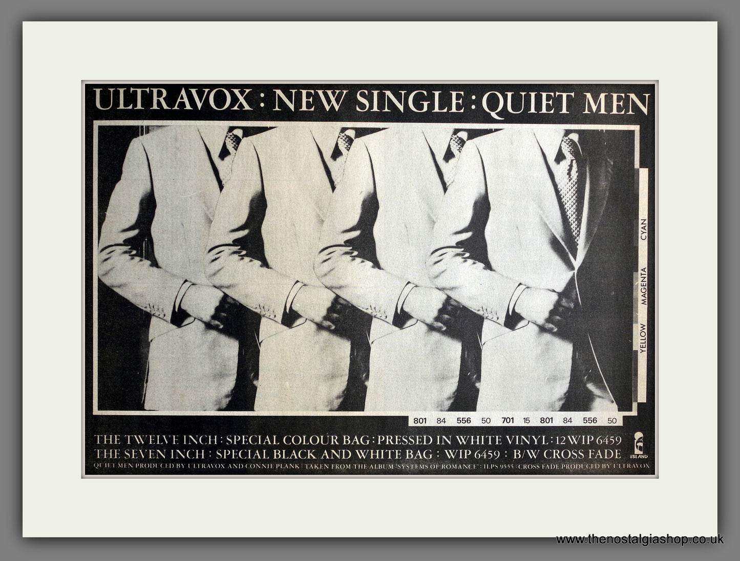 Ultravox  Quiet Men. Original Advert 1978 (ref AD15515)