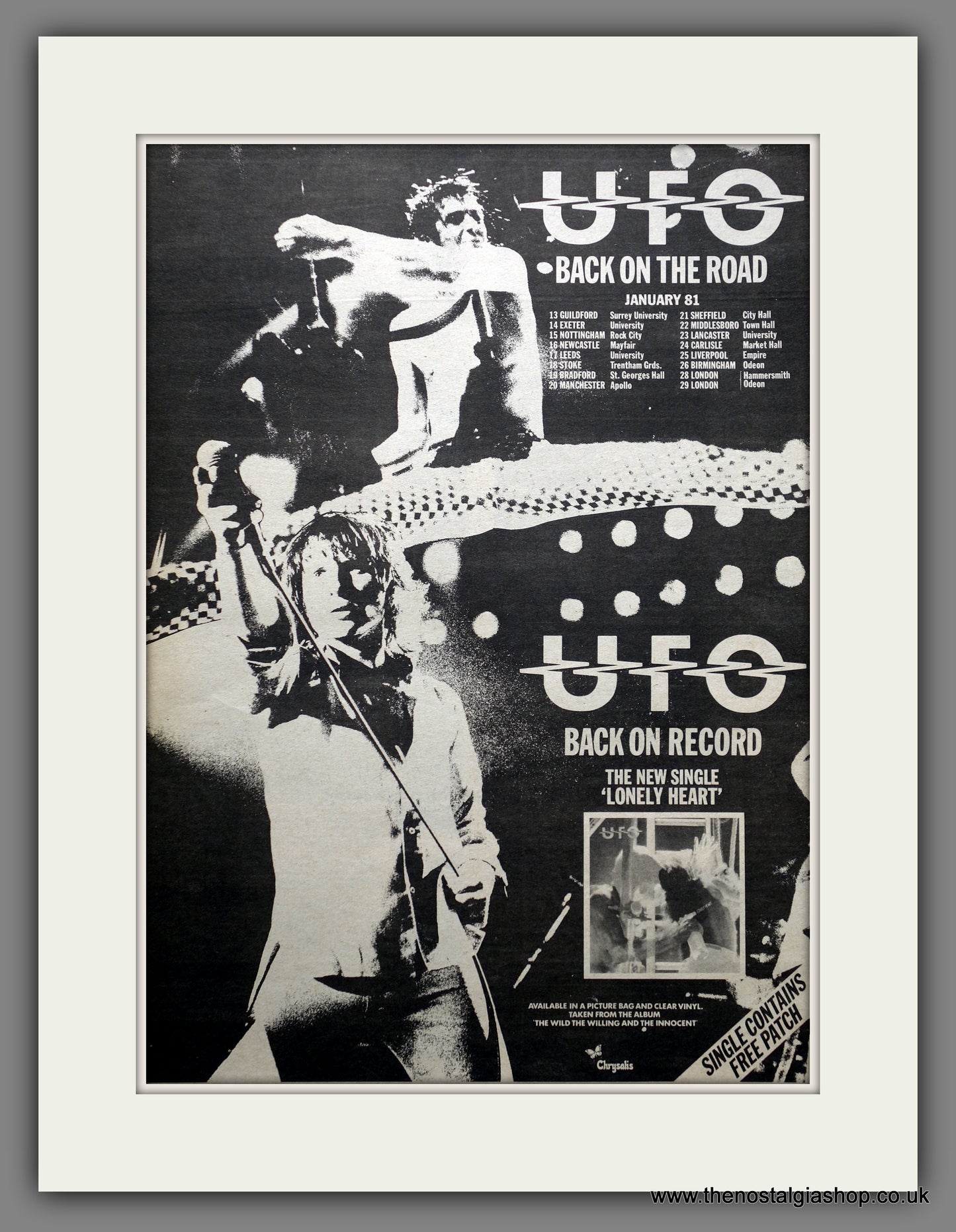 UFO Back On The Road. Original Advert 1981 (ref AD15518)