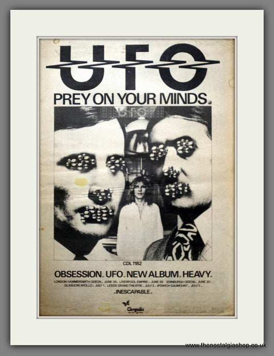 UFO Prey On Your Minds. Original Advert 1978 (ref AD15524)