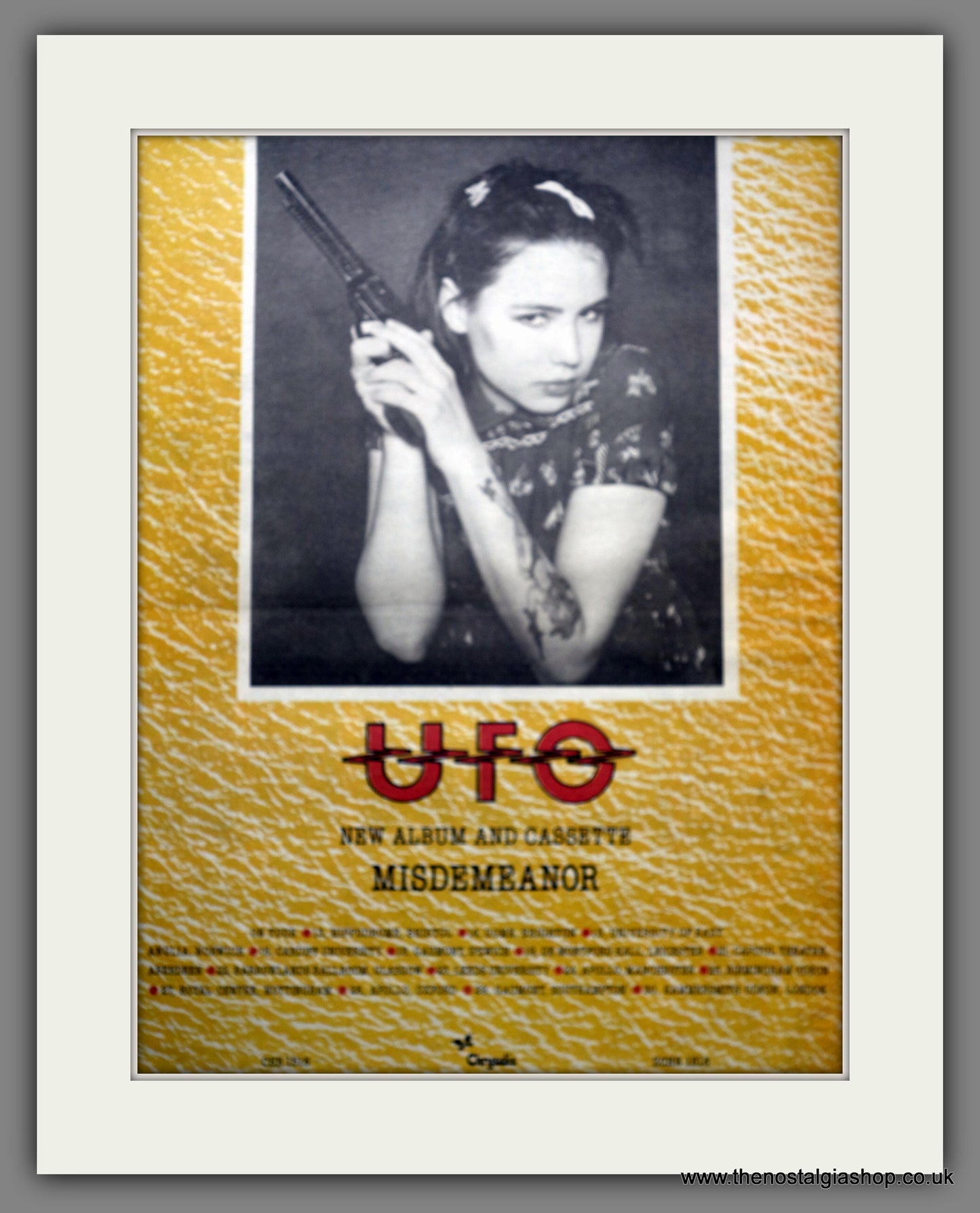 UFO Misdemeanor. Original Advert 1985 (ref AD15525)