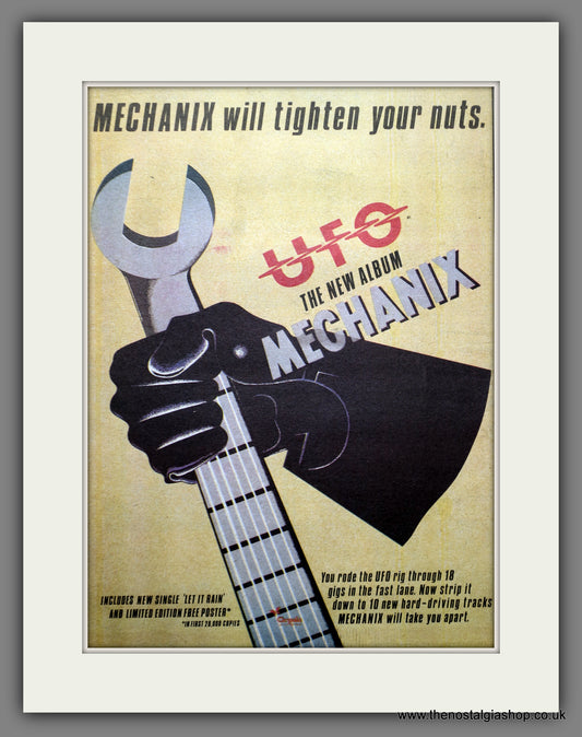 UFO Mechanix. Original Advert 1982 (ref AD15527)