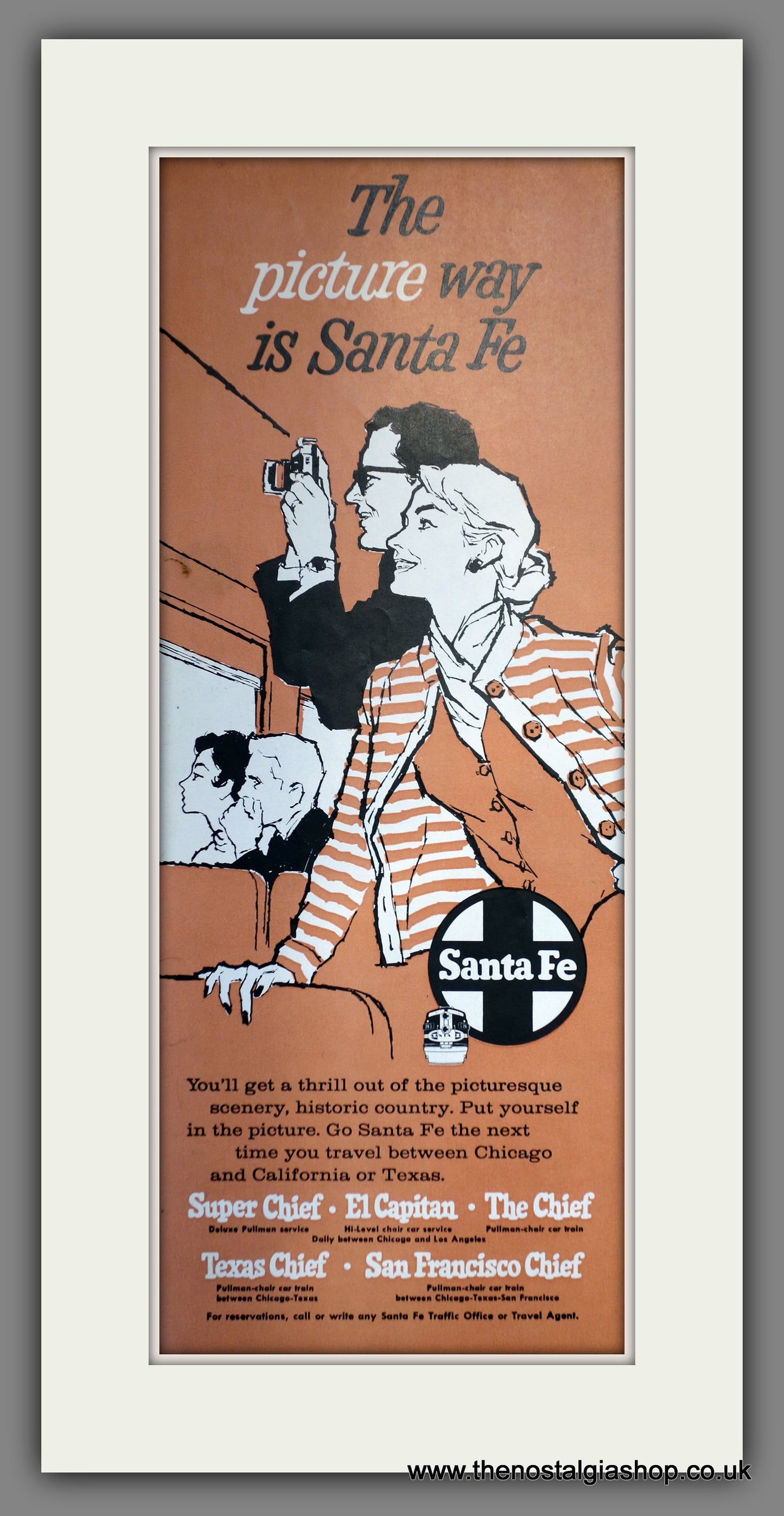 Santa Fe Railroad. Large Original Advert 1962 (ref AD200585)