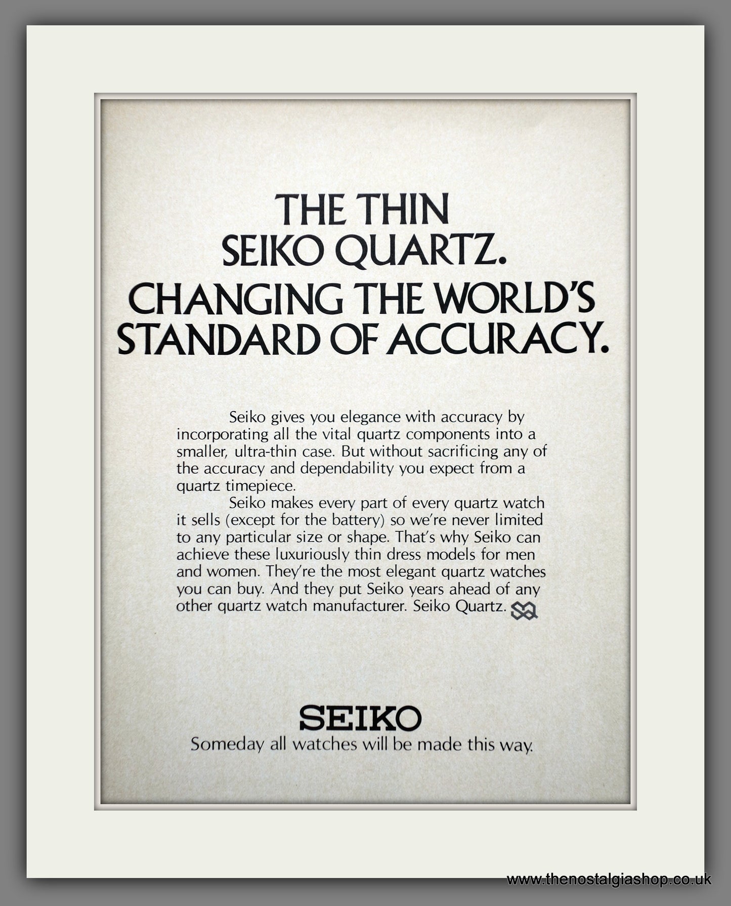 Seiko Quartz Watches. Original Double Advert 1976 (ref AD60893)