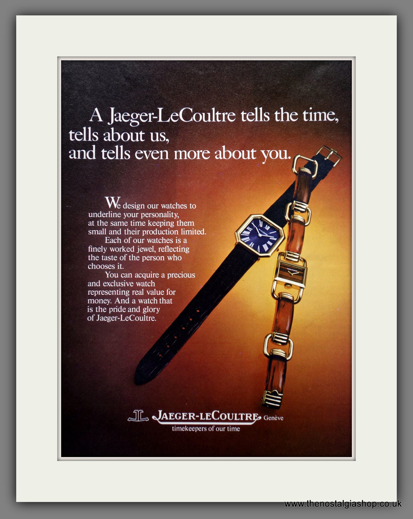 Jaeger-Le Coultre Watches. Original Advert 1973 (ref AD60901)