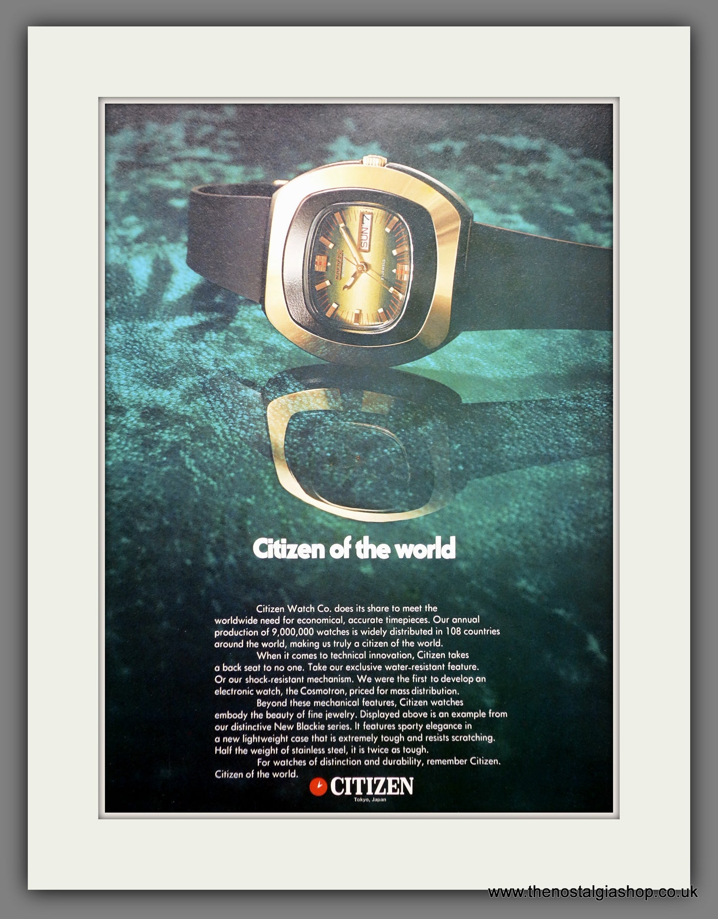 Citizen Watches. Original Advert 1974 (ref AD60906)