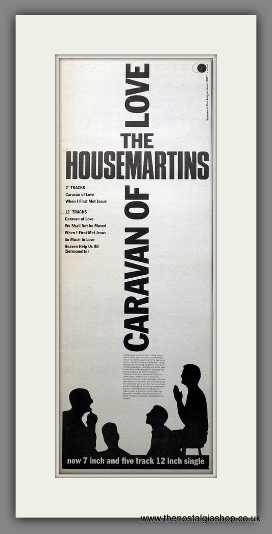 Housemartins (The) Caravan Of Love.  Original Advert 1986 (ref AD200611)