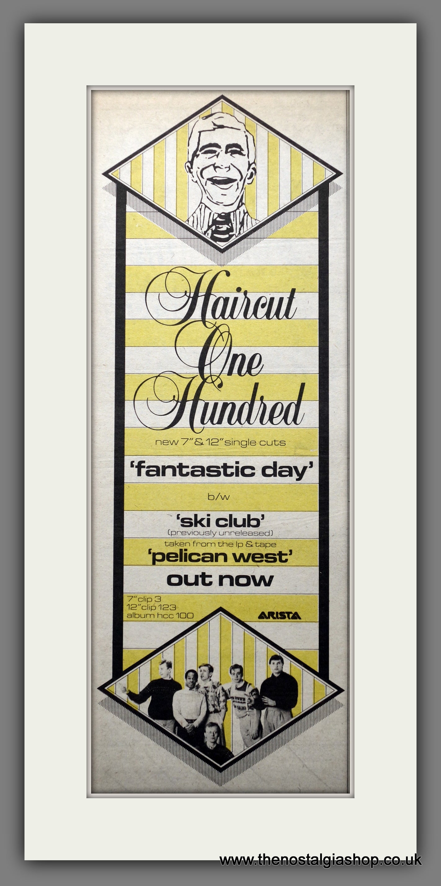 Haircut One Hundred Fantastic Day.  Original Advert 1982 (ref AD200617)