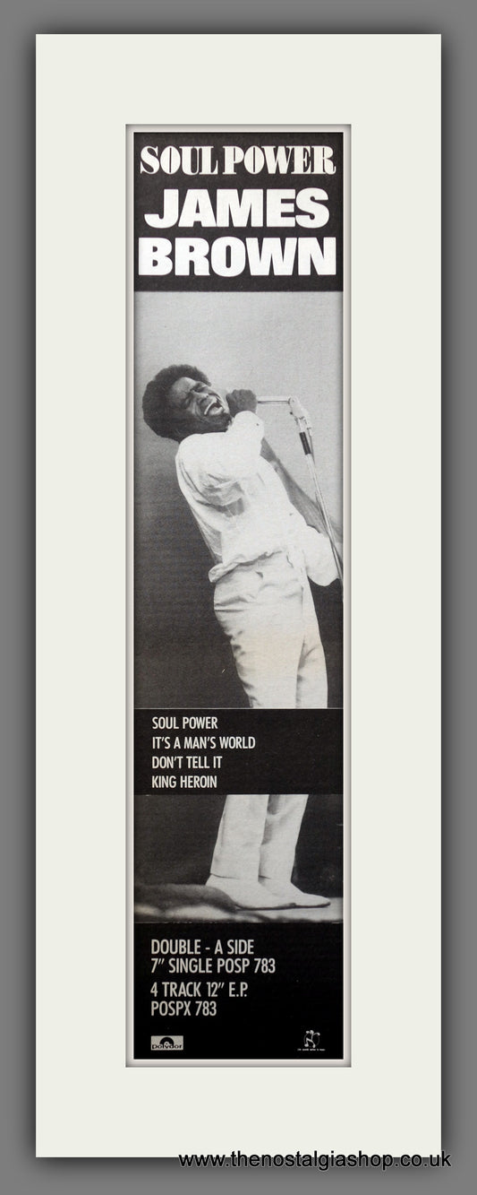 James Brown Soul Power.  Original Advert 1986 (ref AD200658)