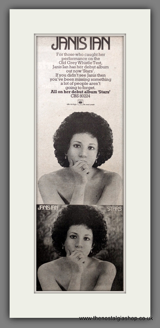 Janis Ian Stars.  Original Advert 1974 (ref AD200678)