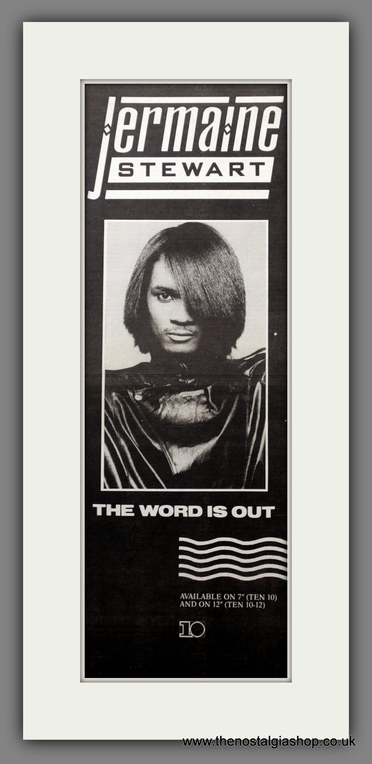 Jermaine Stewart The Word Is Out.  Original Advert 1984 (ref AD200683)