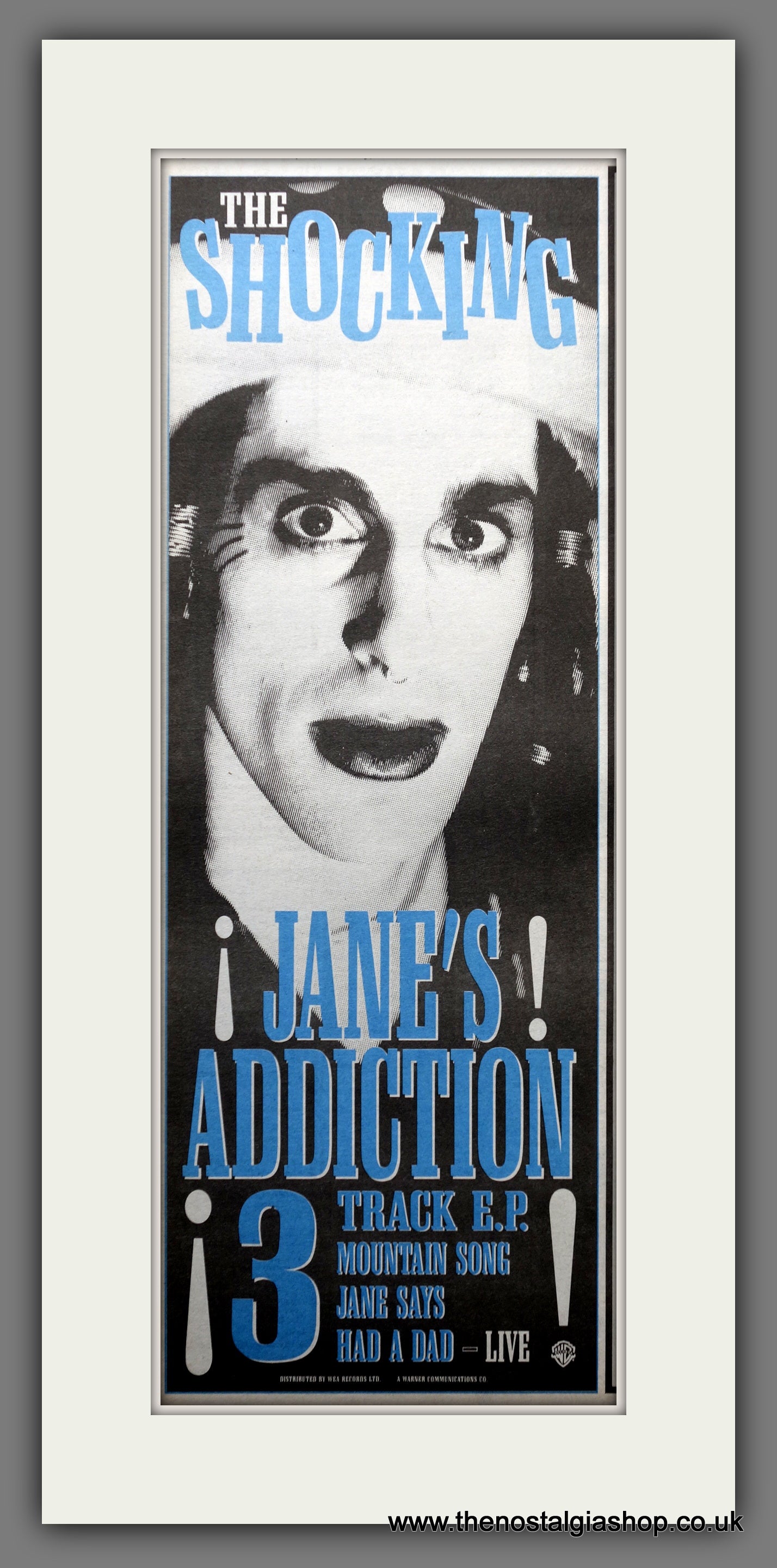 Jane's Addiction Mountain Song. Original Advert 1989 (ref AD200699)