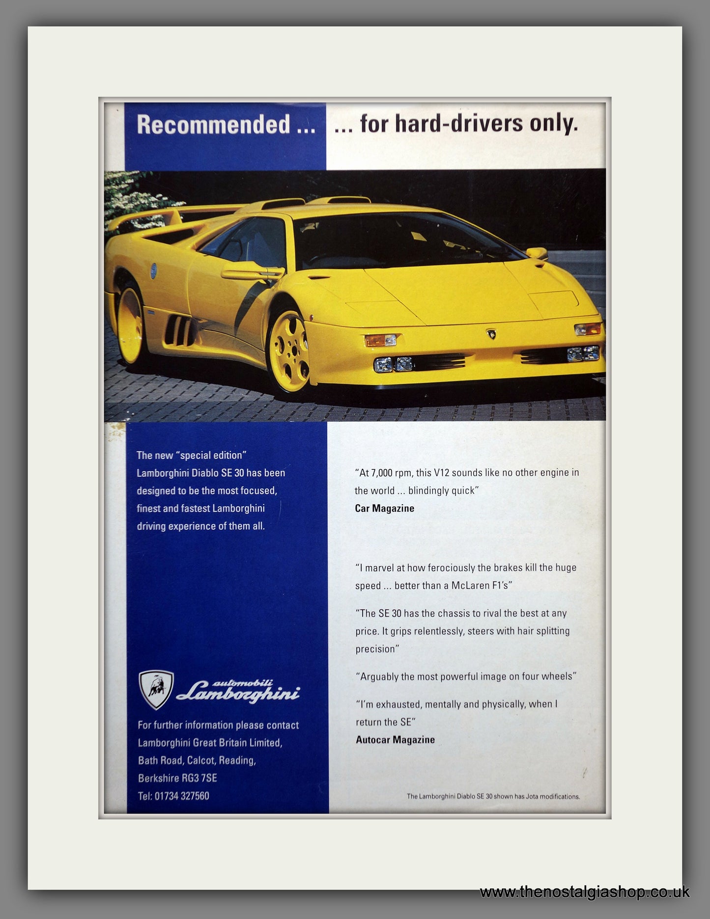 Lamborghini 1997 Original Advert (ref AD60927)