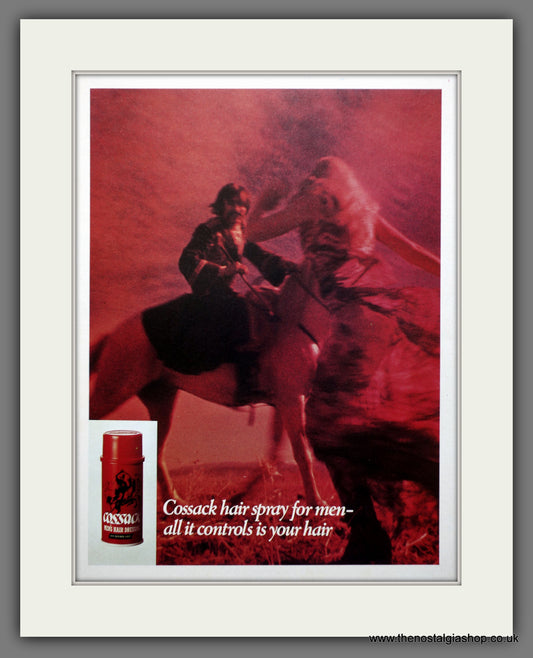 Cossack Hairspray for Men. 1972 Original Advert (ref AD60972)